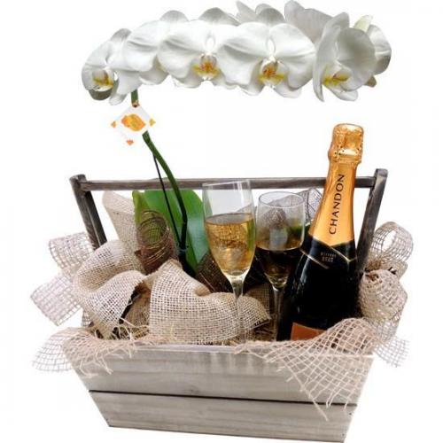 CESTA CHAMPANHE CHANDON BRUT