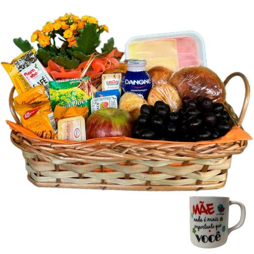 Cesta do Dia das Mães com Porta-Retrato Afetuoso